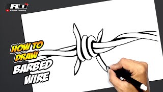 How to draw Barbed Wire [upl. by Aslehc542]