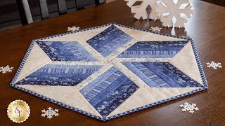 How to Use the 60º Diamond Ruler to Make a Table Topper  Shabby Fabrics Tutorials [upl. by Eldwen]