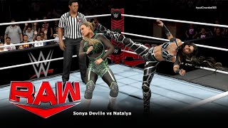 Sonya Deville vs Natalya Raw July 15 2024 [upl. by Yboj]