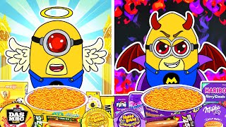 DESPICABLE ME 4  Mega Minions Angel amp Demon Convenience Store YELLOW PURPLE Food Mukbang  ASMR [upl. by Ettenwad465]