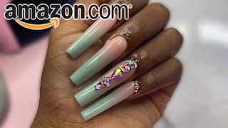 How to apply rhinestones to nails  Beginner friendly [upl. by Fablan680]