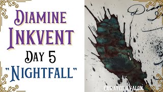 Day 5 of Diamine Inkvent 2023 quotNightfallquot Fountain Pen Ink [upl. by Wight]