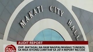 24 Oras OVP matagal na raw nagpaliwanag tungkol sa mga isyung lumitaw sa 2014 report ng COA [upl. by Ajiat622]