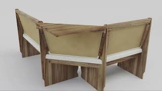 90301NATABU  SIERRA LINEN DRIFTWOOD NOOK ASSEMBLY VIDEO [upl. by Ecirtam]