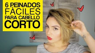 6 Peinados fáciles para cabello corto  Maiah Ocando [upl. by Alegnad]