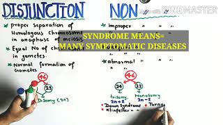 Nondisjunction of Chromosomes  Down klinefelters And Turner syndrome  Class 12 Biology [upl. by Edecrem]