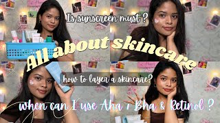 All about skincare How to layer skincare How to use AhaBha amp Retinol  స్కిన్ కేర్ ఎలా చెయ్యాలి [upl. by Suanne]