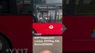 YX17 NXFStagecoach London 2017Reg ADL Enviro200MMC busspotting stagecoachlondon londonbus [upl. by Carmelita882]