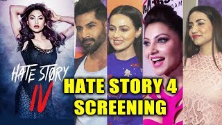 HATE STORY 4 Screening  Urvashi Rautela Sana Khan Vivan Bhatena Ihana Dhillon [upl. by Nnylrats]