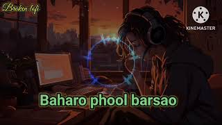 Baharo phool barsao Slow reverd song lyrics with lofi song lyrics music song brokenlofi lofi [upl. by Gracia847]