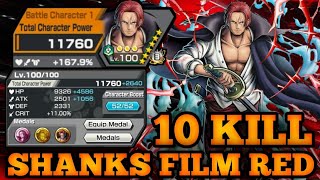 SHANKS FILM RED FULL BOOST GAMEPLAY  ONE PIECE BOUNTY RUSH  OPBR [upl. by Yznil]