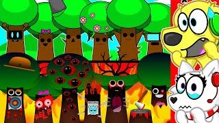 Sprunki MR TREE FAMILY got SCARY [upl. by Klute983]