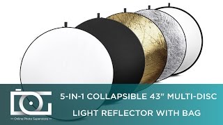 Collapsible 5in1 MultiDisc Light Reflector  How to Use  Tutorial [upl. by Maddy569]