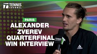 Alexander Zverev On Playing Tennis With Dirk Nowitzki  2024 Paris Quarterfinal Interview [upl. by Analihp]