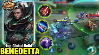 TOP GLOBAL BUILD BENEDETTA EXP LANE AGAINST JAWHEAD  MLBB BENEDETTA GAMEPLAY [upl. by Craggie]