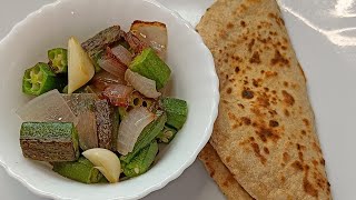 Jackie Shroffs favourite recipe Kaanda Bhindi Sookha  jackieshroff viral trending shorts [upl. by Eudora]