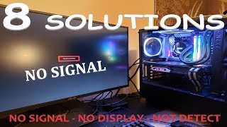 HOW TO FIX COMPUTER NO DISPLAY OR NO SIGNAL MONITOR  2019 [upl. by Brott967]