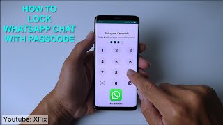 How to Lock Whatsapp Chat with PassCODE or Fingerprint [upl. by Sheya553]