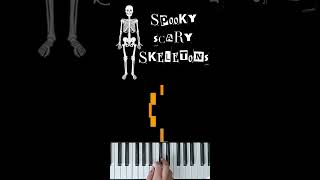 Spooky Scary Skeletons Piano Tutorial [upl. by Nyar]