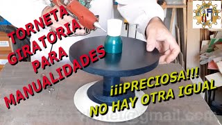 Como hacer una TORNETA casera Base giratoria ¡¡Preciosa herramienta para el taller  Lazy Susan [upl. by Aitram]