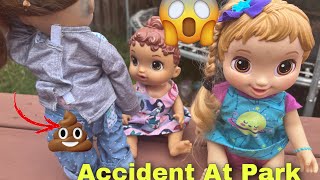 Baby Alive doll has an Accident At The Park [upl. by Eenor]