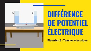 Différence de potentiel électrique  tension électrique  Animation Physique  Physics Animation [upl. by Sualokcin]