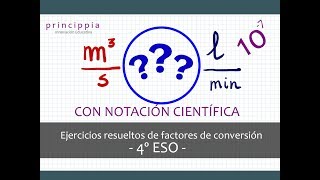 Ejercicios resueltos factores de conversión 4º ESO notacion cientifica [upl. by Nevins]