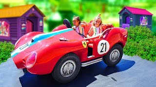 FERRARILAND CON MI COCHE 🚗 DRIVE THRU 👶 PRETEND PLAY BY LAS RATITAS [upl. by Swee524]