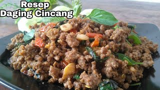 Cara masak daging cincang  Daging cincang thailan  Olahan Daging Idul Adha [upl. by Sidnal]