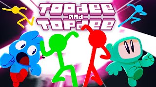 Playing 2 Games At Once To Save THE UNIVERSE  Toodee and Topdee [upl. by Ainar59]