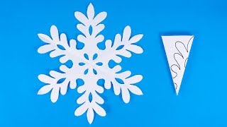 How to make a snowflake out of paper  DIY Paper Snowflakes  Christmas Decoration Ideas [upl. by Yatnahs]