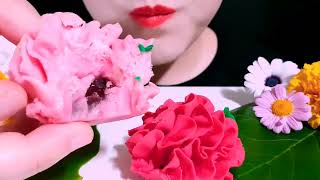 ASMR 🌸 FLOWER RICE CAKE WAGASHI MOCHI EATING SOUNDS NO TALKING MUKBANG ricecake mochi asmr [upl. by Jp]