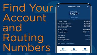 Where Are My Account and Routing Numbers  Navy Federal Mobile App [upl. by Mur]