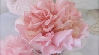 Beautiful and Easy Singed Melted Fabric Flower Tutorial [upl. by Cogan]