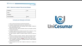 MAPA  SUSTENTABILIDADE E RESPONSABILIDADE SOCIAL  542024 [upl. by Ecnatsnok]