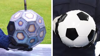 Hydroforming an Inflated Metal Football [upl. by Ial]