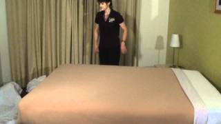 Housekeeping Step by Step  Bedmaking [upl. by Omora]