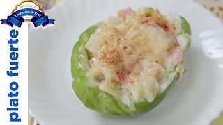 Chayotes rellenos de jamón y queso delicioso 💜💜💜 Las Recetas de Rosy [upl. by Kant]