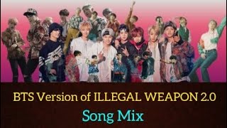 BTS Version of ILLEGAL WEAPON 20 Hindi Song Mix  Street Dancer 3D [upl. by Akinehc]