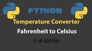 Python Temperature Converter Fahrenheit to Celsius  Python Program [upl. by Liuka]