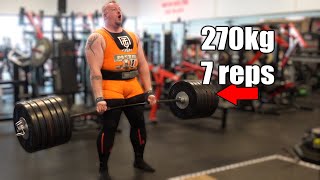 STRONGMANKNUT TRENER MED 270KG I MARKLØFT [upl. by Acilegna]