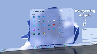 How to Get the New Acrylic Taskbar Start Menu amp the Action Center in Windows 11 [upl. by Bruno]