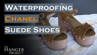 How to Protect amp Waterproof New Suede Chanel Shoes [upl. by Nolie977]