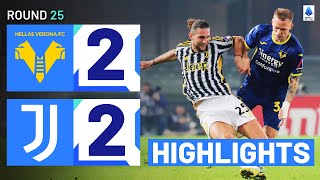 VERONAJUVENTUS 22  HIGHLIGHTS  Juve held back in 4goal thriller  Serie A 202324 [upl. by Anilahs]