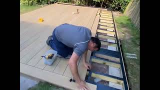 How we fit Millboard decking area [upl. by Yesllek]