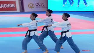 Philippines poomsae trio delivers taekwondo gold in SEA Games [upl. by Cronin]