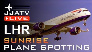 LIVE Heathrow Airport Plane Spotting  Early Bird Show planespotting live [upl. by Saunder]