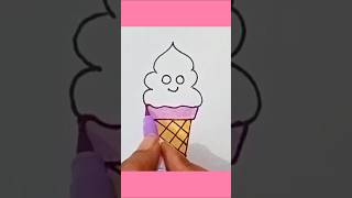 Cute cone ice cream drawing for kids and toddlers ytshorts shorts drawing4kids [upl. by Naziaf483]