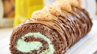 Rotolo agli amaretti con crema al pistacchio  Ricetta di Fidelity Cucina [upl. by Market]