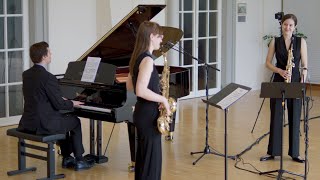 Francis Poulenc Trio for piano and two saxophones originally for piano oboe and bassoon [upl. by Erasme]